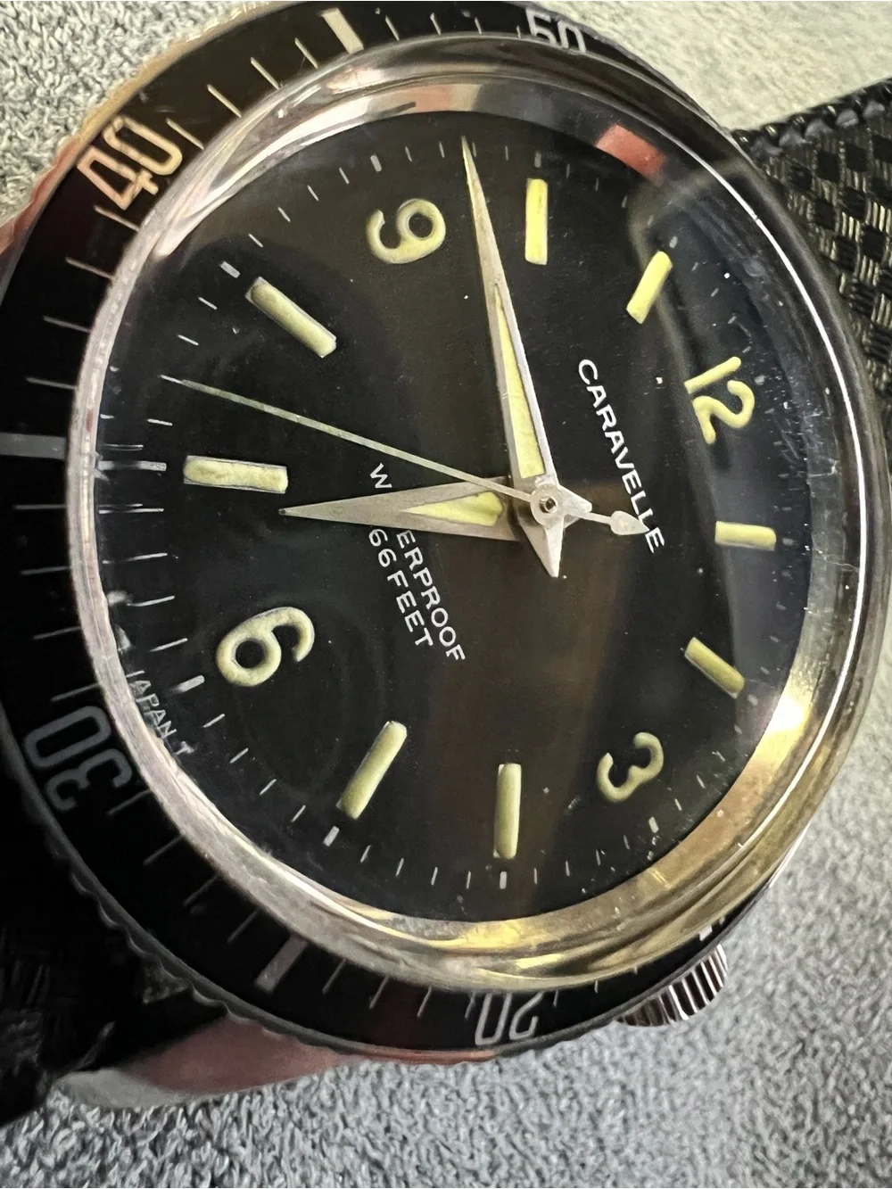 Vintage 1966 Caravelle Sea Hunter 666 Devil Diver Watch M6 Cal 11DP Run Serviced